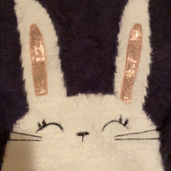 Fuzzy dark purple H&M bunny rabbit sweater - Picture 2 of 4